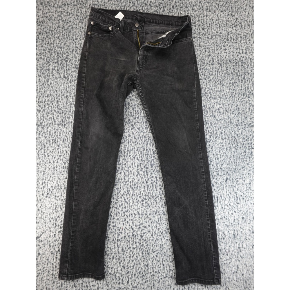 Levi's 511 Slim Fit Jeans Mens 34x34 Black Good Washed Stretch Denim 04511-1907